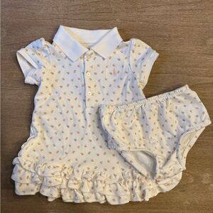 Ralph Lauren Pink Floral Baby Polo Dress